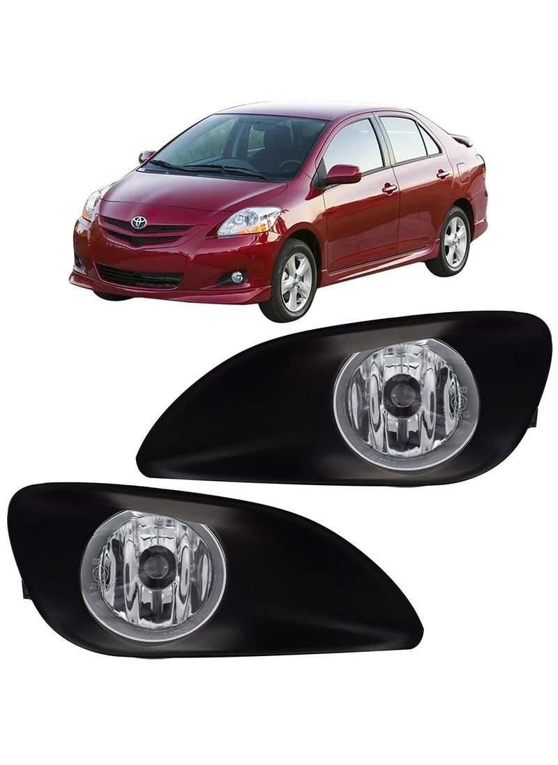 THUNDER Fog Lights Kit for Toyota Yaris 2006–2012 – OEM Style Left & Right Lamps with Wiring and Switch Included  - Image 1