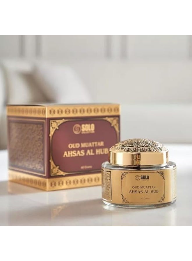 Solo Hamidi Solo Oud Muattar Ahsas Al Hub Bakhoor - 60g (1 Set, 1 Piece) - Image 1