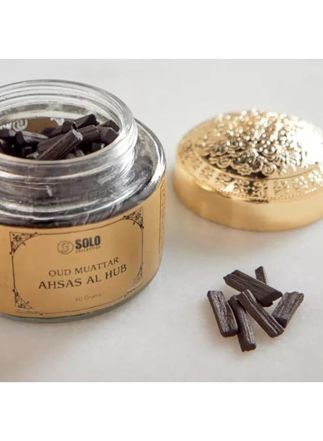 Solo Hamidi Solo Oud Muattar Ahsas Al Hub Bakhoor - 60g (1 Set, 1 Piece) - Image 3