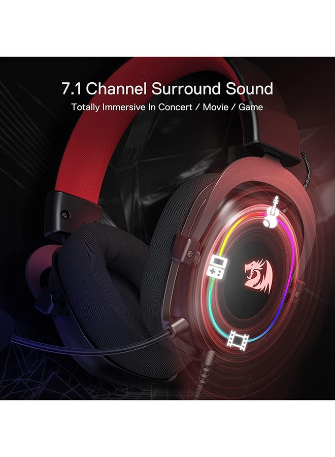 Redragon H510-RGB Zeus X Wired Gaming Headset, Ergonomic Design, 7.1 Surround Sound, 53mm Drive, Detachable Microphone & RGB Lights, 3.5mm Cable, USB Control Box & 3.5mm Jack Input, Black | H510-RGB - Image 3