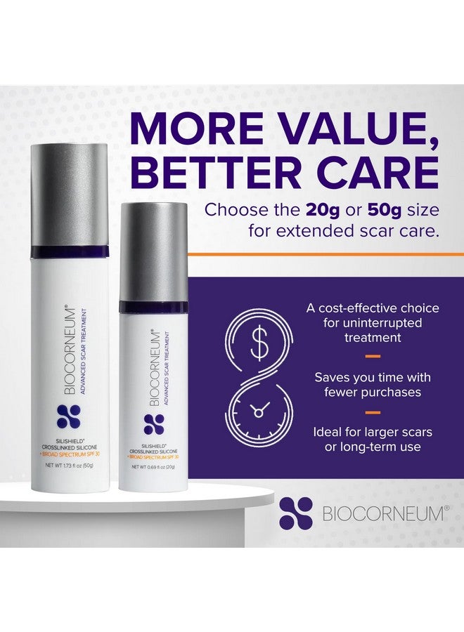 bioCorneum Advanced Scar Treatment with Silishield® & SPF 30 20g - Made in the USA, Fast-Drying, Water-Resistant Silicone Scar Gel - Surgeon Recommended for New & Old Scars - Suitable for Children Over 6 Months - Image 4