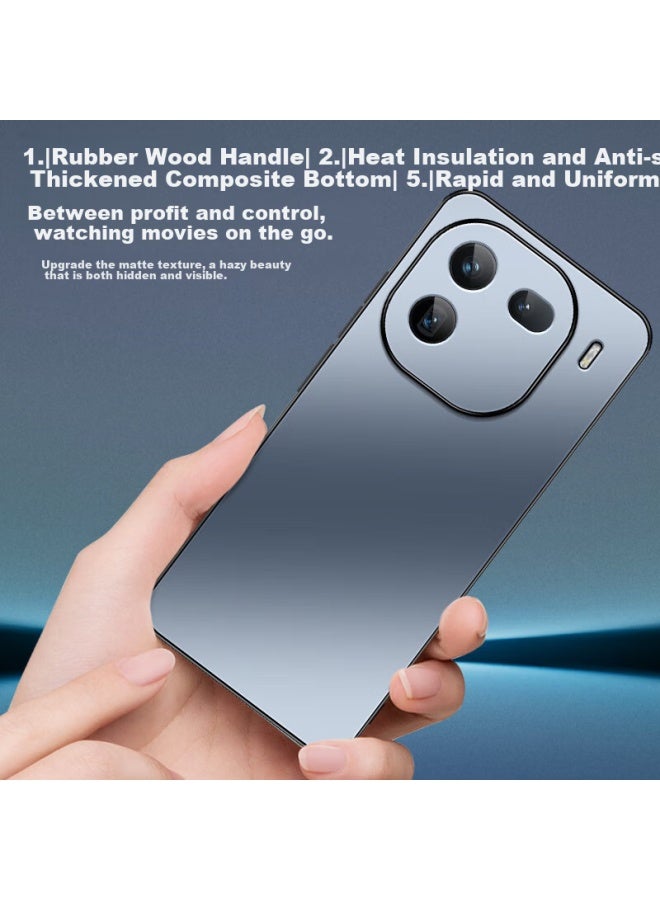 Shangsu, Suitable For Iqoo12 Phone Case, Iqoo12 Protective Cover, Ag Frosted Lens, Full Protection, Real Machine Feel, Simple Solid Color, Light Luxury, Vivo Shockproof, Anti-Fingerprint, For Women And Men, Lavender Gray - Image 2
