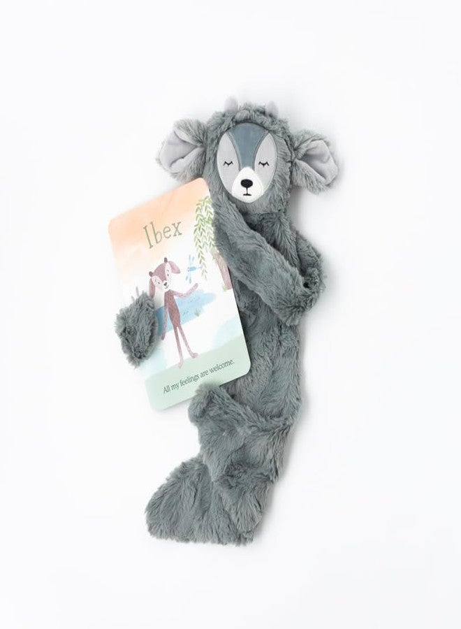 Slumberkins Ibex Snuggler & Affirmation Card Bundle | Promotes Emotional Courage, Resilience & Empathy | Social Emotional Tools for Ages 0+ (Ibex Snuggler + Affirmation Card) - Image 1