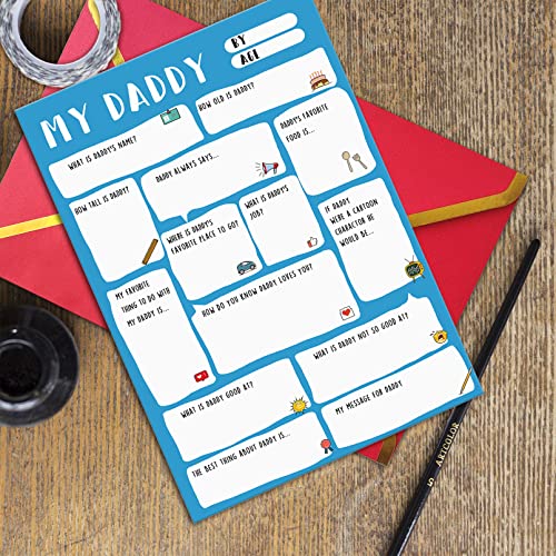 Ziwenhu Daddy Fathers Day Card,Funny Fathers Day Gift,Dad Gift from son daughter,Fathers Day Gift Ideas,Fill in the blanks keepsake Card…… - Image 5