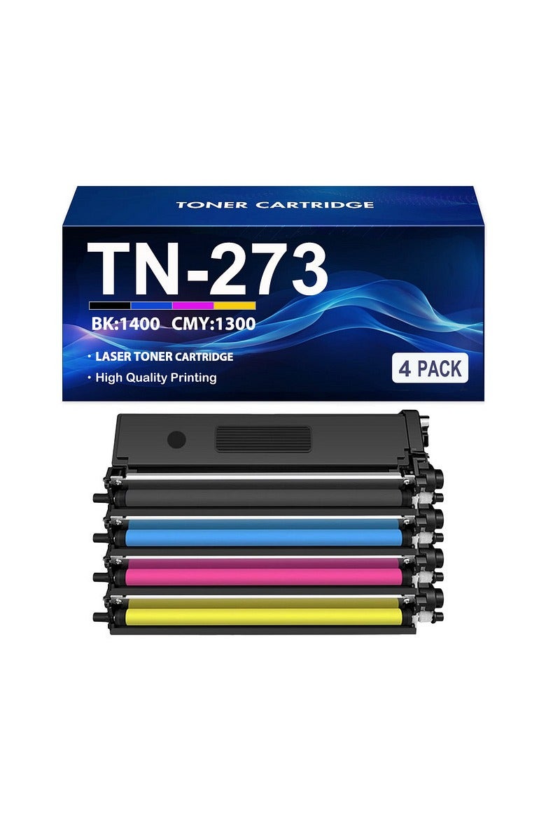TN273 TN-273 Compatible Toner Cartridge Replacement use for Brother Color LaserJet HL-L3270CDW HL-L3290CDW HL-L3210CW HL-L3230CDW Series Printers (4, Black Cyan Magenta Yellow)  - Image 1