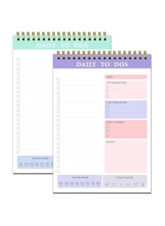 HOOKOR 52 Sheets Tear Off To Do List Notebook for Productivity, A5 Size of Spiral Undated Planner and Organizer for Work, Study, School Supplier (Light green)  - Image 2