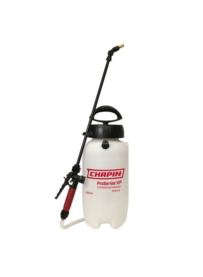 Chapin 26021XP Made in USA 2-Gallon Heavy-Duty Compression Sprayer for Professional Use, with 3 nozzles -one Brass, Pressure Relief Valve, Comfort Grip Handle, Translucent White - Image 1