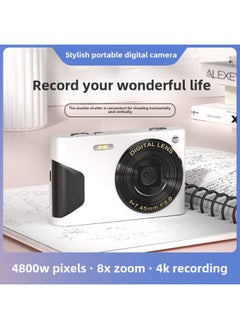 Generic 4K HD 30 Million Pixel Entry Micro Single Digital Camera Home Travel With WIFI Camera Wholesale-Body Color:3000W Ivory White (64G Memory Card)  - Image 1
