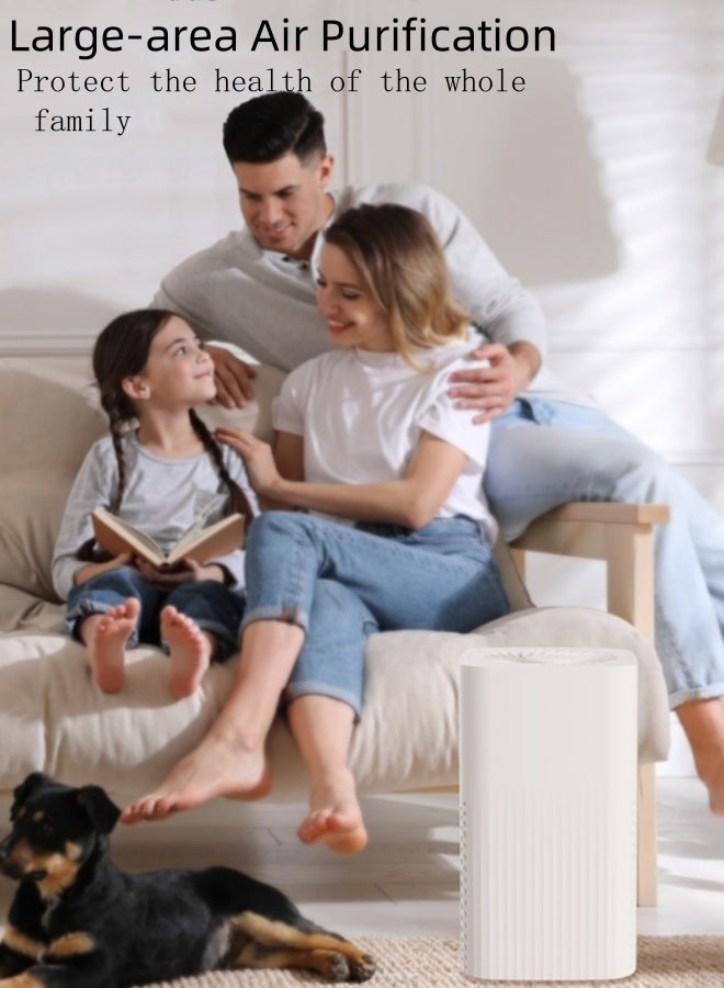 DUNISO Air Purifier for Home Nanocompositeactivated Carbon Air Filter Cleaner Quiet Sleep Mode Function 360° Air Outflow Small Air Filters Out Cigarette Pollen Dust Purifier for Bedroom Living Room Kitchen - Image 2