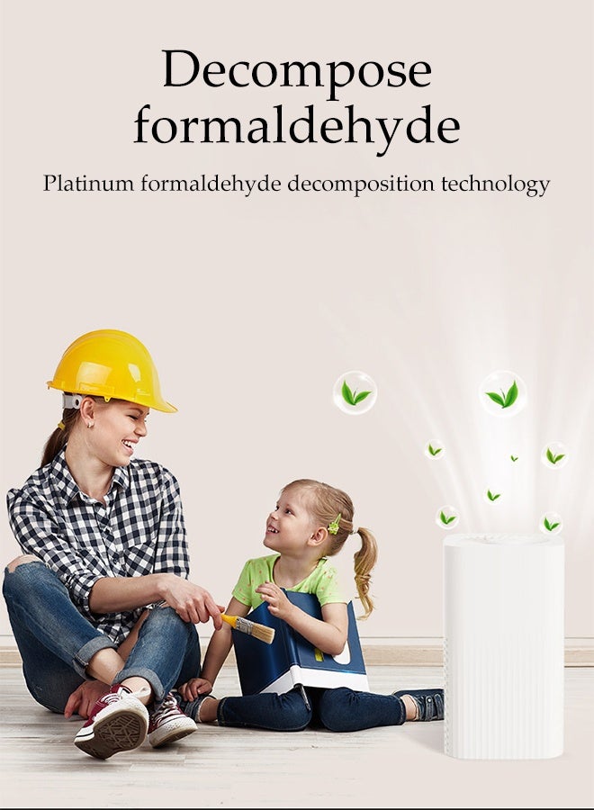 DUNISO Air Purifier for Home Nanocompositeactivated Carbon Air Filter Cleaner Quiet Sleep Mode Function 360° Air Outflow Small Air Filters Out Cigarette Pollen Dust Purifier for Bedroom Living Room Kitchen - Image 4