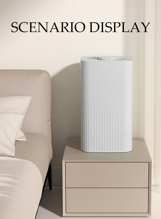 DUNISO Air Purifier for Home Nanocompositeactivated Carbon Air Filter Cleaner Quiet Sleep Mode Function 360° Air Outflow Small Air Filters Out Cigarette Pollen Dust Purifier for Bedroom Living Room Kitchen - Image 3