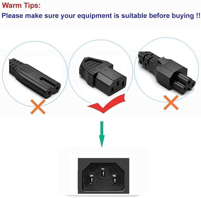 Combo Set of Male to Male 15 Pin VGA and Power Cable for Computer CPU, Monitor, Printer,TFT (Blue-Black,1.5metre)