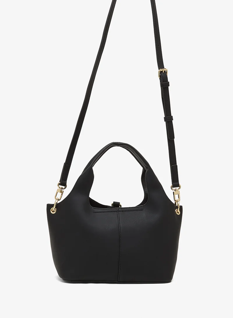 Love Moschino Logo zip detailed satchel