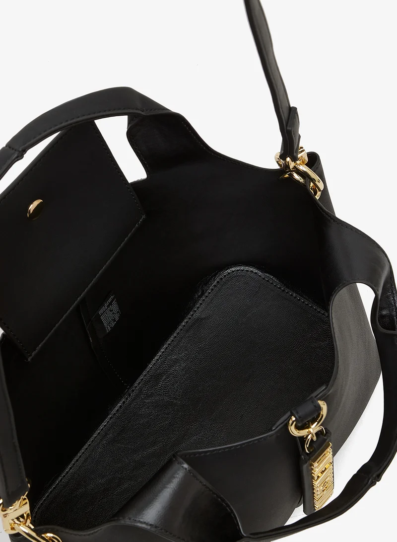 Love Moschino Logo zip detailed satchel