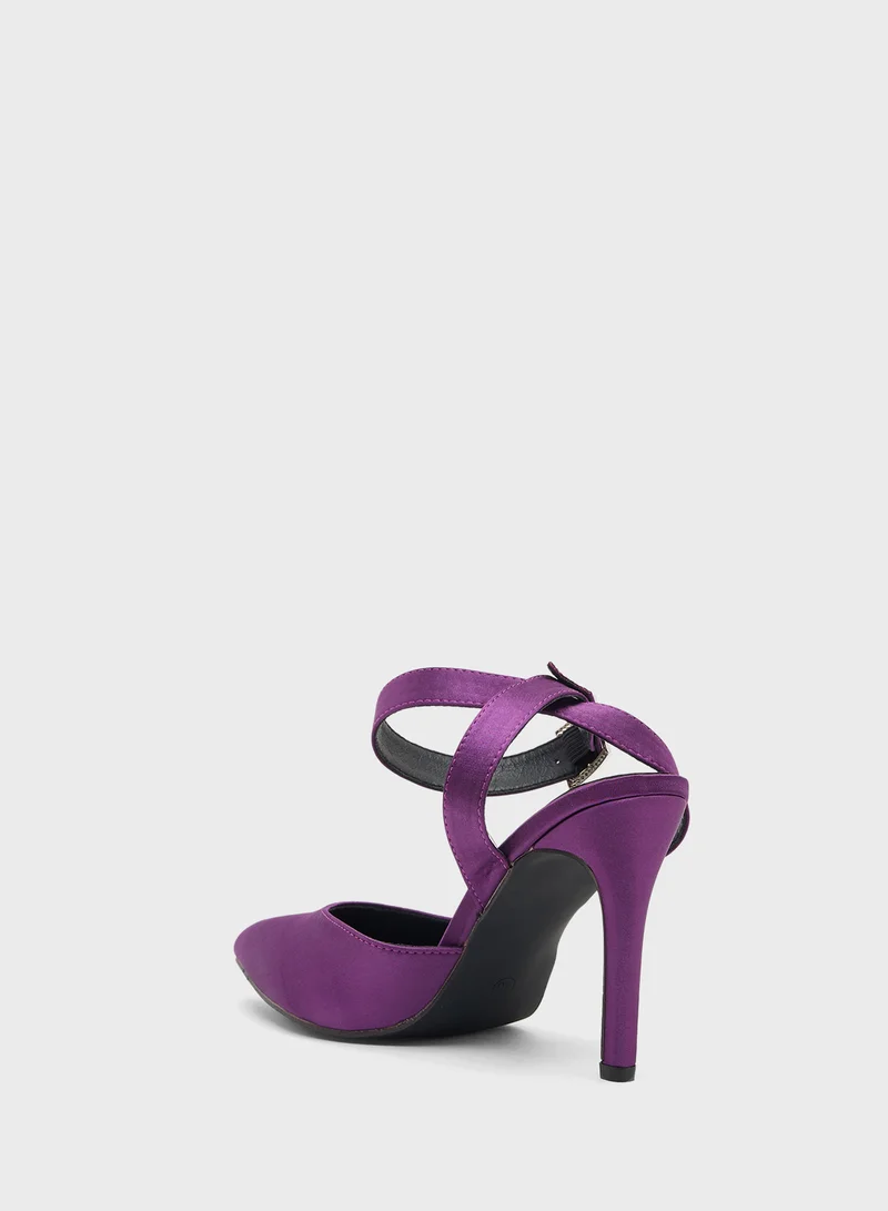 Ginger High Heeled Pump With Ankle Strap