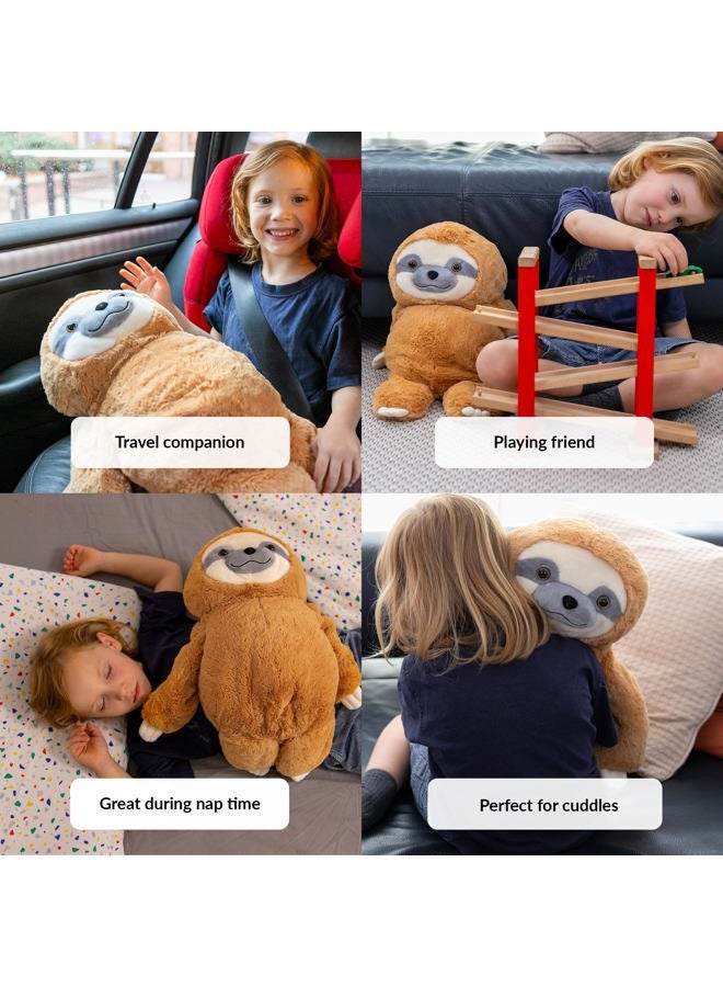 ODOXIA Weighted Stuffed Animal for Anxiety | Calming & Comforting 5 Lbs | Weighted Plush Animal Sloth | Anxiety Stuffed Animals for Adults & Kids | Carrying Bag Included | Machine Washable Weighted Plushie - Image 4