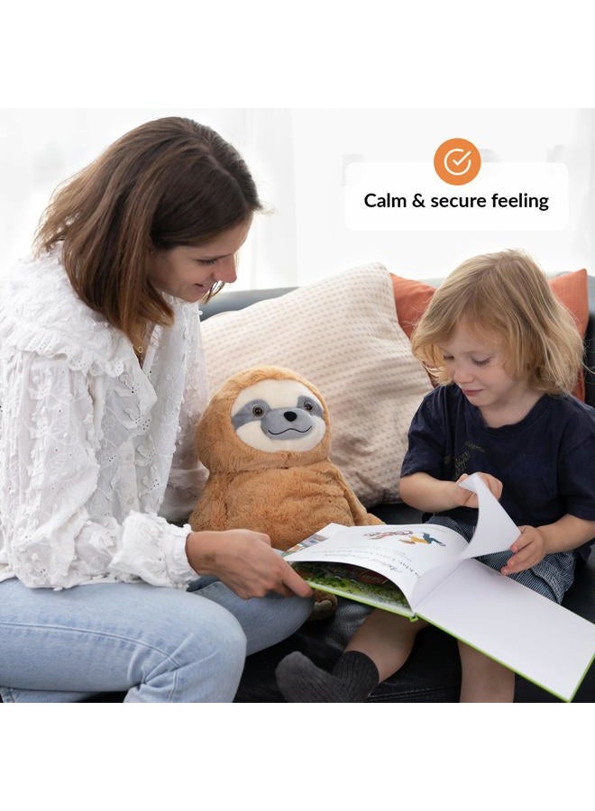ODOXIA Weighted Stuffed Animal for Anxiety | Calming & Comforting 5 Lbs | Weighted Plush Animal Sloth | Anxiety Stuffed Animals for Adults & Kids | Carrying Bag Included | Machine Washable Weighted Plushie - Image 2