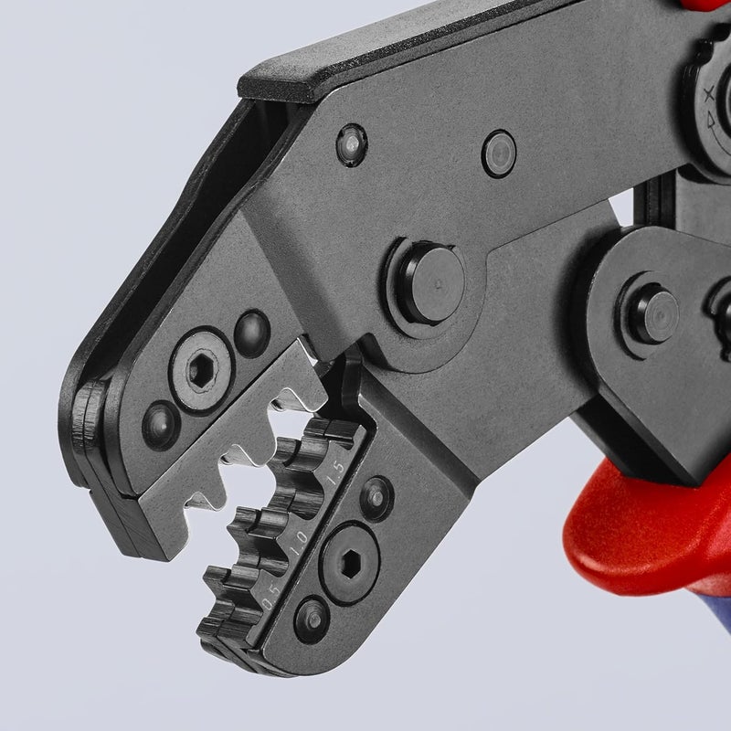 KNIPEX Crimp Pliers for Non Insulated Open Plug Type Connectors - High Leverage Tool - Image 4