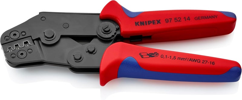 KNIPEX Crimp Pliers for Non Insulated Open Plug Type Connectors - High Leverage Tool - Image 2