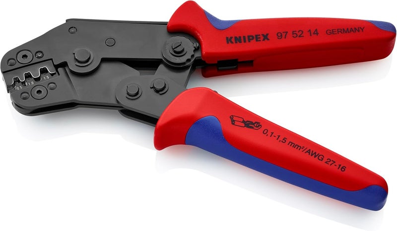 KNIPEX Crimp Pliers for Non Insulated Open Plug Type Connectors - High Leverage Tool - Image 3
