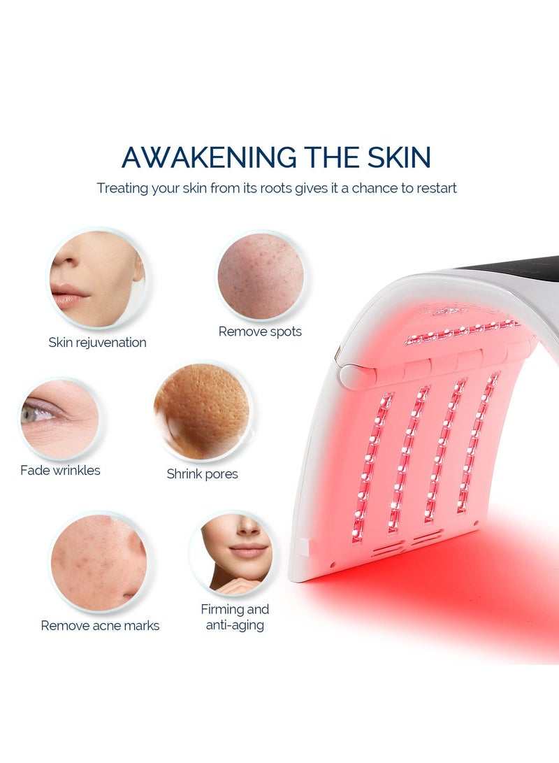 SYOSI 7 Colors Light Facial Phototherapy Machine, Red Light Therapy for Face, Professional LED Light Device for Face/Neck/Body/Hand/Leg Skin Care, for Rejuvenation/Anti-aging/Wrinkles/Spots - Image 4