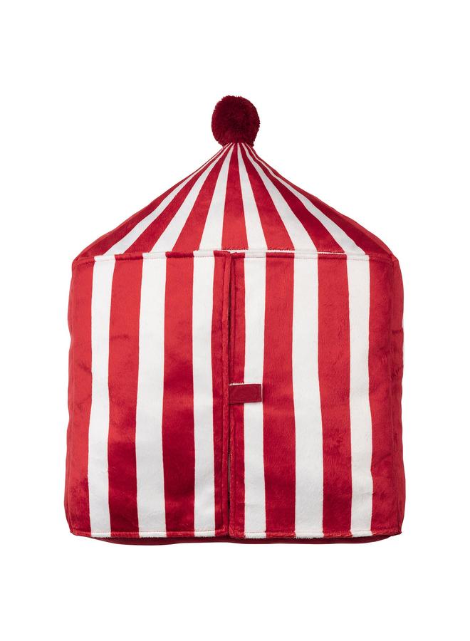 erorex Cushion, circus tent shape red/white, 48x37 cm - Image 2