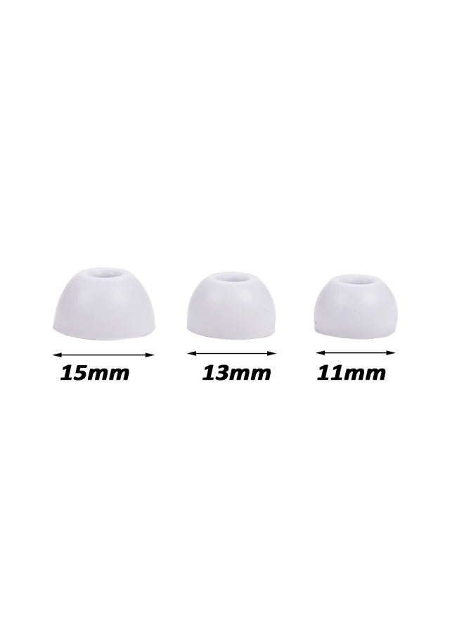 luakesa Replacement Silicone Tips Earbuds Buds Eartips Set for Beats Studio Buds Earphone Headphones ,6 Pairs (White) - Image 3