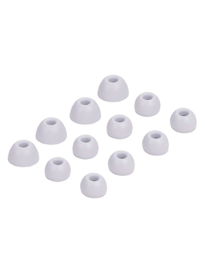 luakesa Replacement Silicone Tips Earbuds Buds Eartips Set for Beats Studio Buds Earphone Headphones ,6 Pairs (White) - Image 1