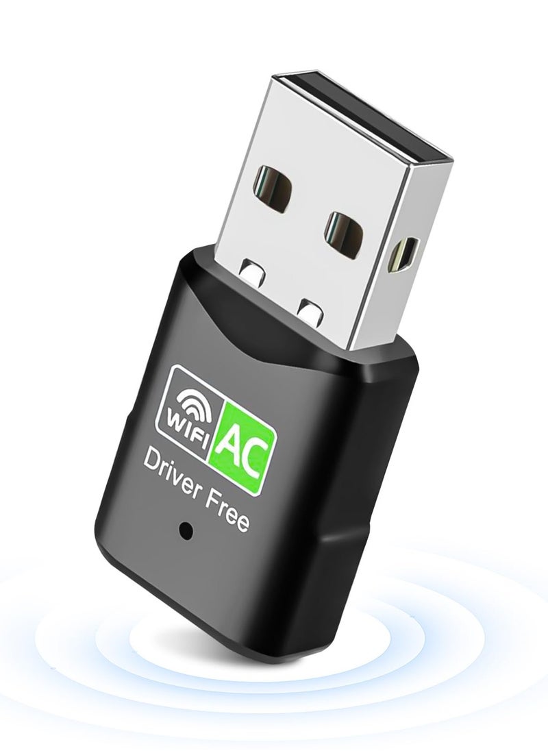 Generic 650 Mbps USB WLAN Stick, Dual-Band WLAN Adapter, Kompatibel mit Windows Vista/XP/Win7/8.1/10/11  - Image 1