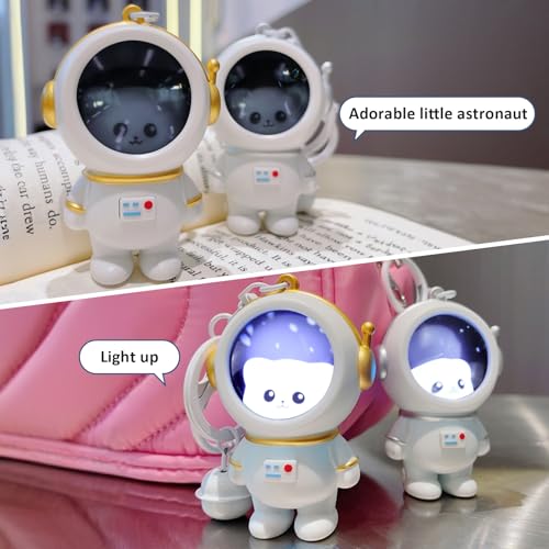2win2buy Cute Astronaut Keychain with Sunset Light, Kawaii Space Keychains for Women and Boys, Robot Car Key Chain Hanging - Image 4