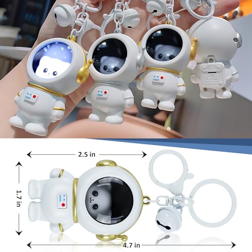 2win2buy Cute Astronaut Keychain with Sunset Light, Kawaii Space Keychains for Women and Boys, Robot Car Key Chain Hanging - Image 5