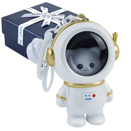 2win2buy Cute Astronaut Keychain with Sunset Light, Kawaii Space Keychains for Women and Boys, Robot Car Key Chain Hanging - Image 1