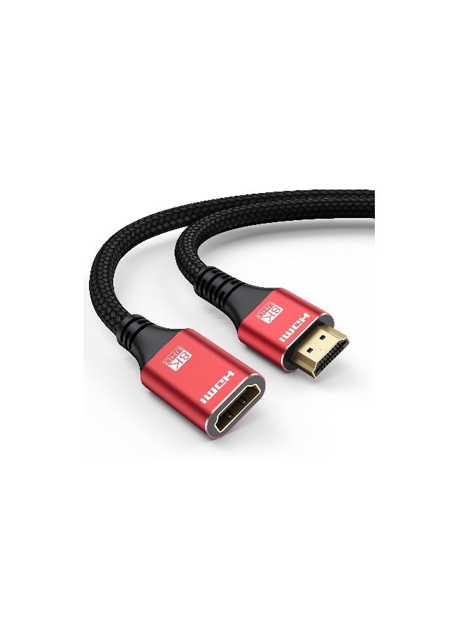 8K HDMI Extension Cable 78in HDMI Extender 2.1, HDMI Male to Female Adapter Extension Cord 8K@60Hz, 4K@120Hz, 2K, 3D, HDR Compatible with Roku TV Stick,HDTV, PS5/PS4,Laptop,Monitor,Projector  - Image 1