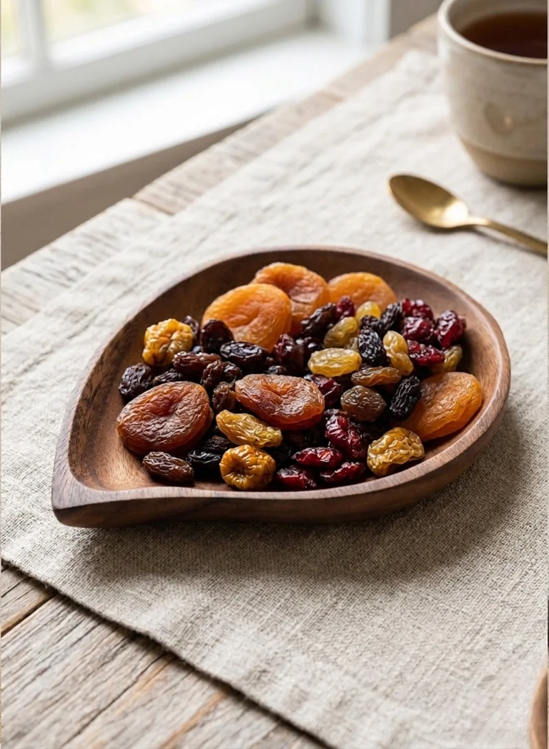 سوق الزعفران طبق خشبي على شكل دمعة