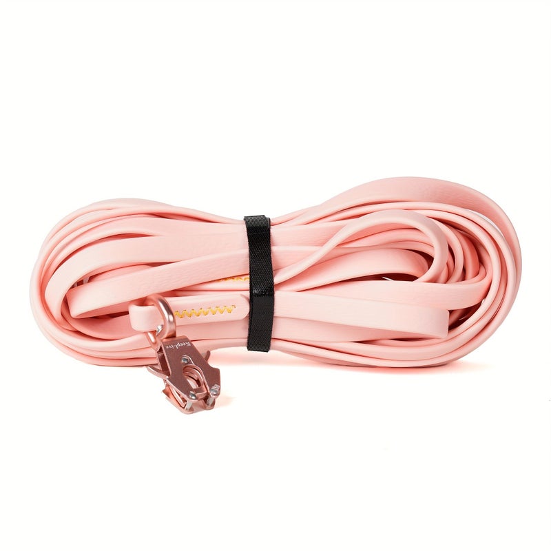 Pink Medium Size 1.3 Inch Wide Tactical Pet Walking Rope with Alloy Frog Buckle - Image 1