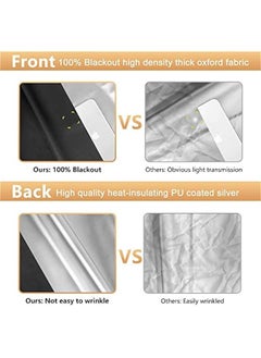 HOOKOR Portable Stick-On Blackout Blinds for Windows - No Drill Needed - Ideal for Bedroom, Nursery, Loft, Travel, RV, Car - 300x145cm  - Image 4