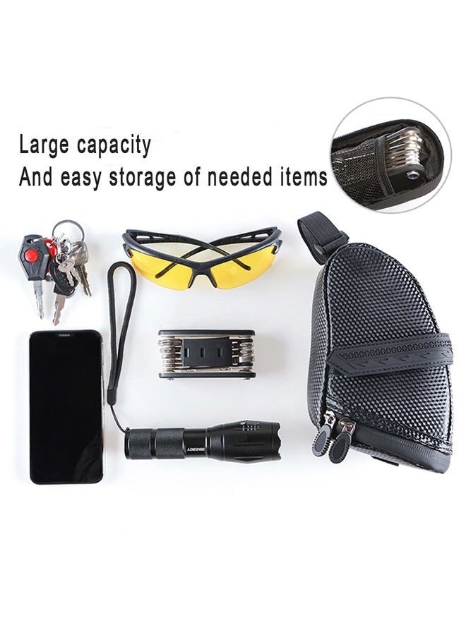 Tongha Bicycle Seat Bag Water Proof,Bike Pack Under Seat,Bike Tail Large Capacity Saddle Bag,Wedge Saddle Bag for Bike,Cycling Accessories - Image 2
