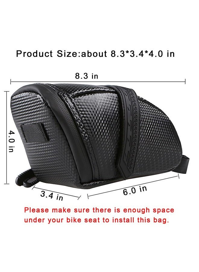 Tongha Bicycle Seat Bag Water Proof,Bike Pack Under Seat,Bike Tail Large Capacity Saddle Bag,Wedge Saddle Bag for Bike,Cycling Accessories - Image 3