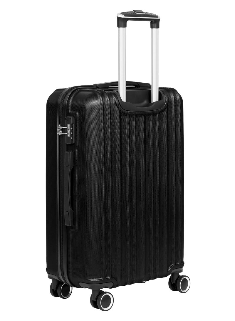 PARAJOHN Medium 24-Inch ABS Lightweight Hardshell Luggage Trolley | carrying 20kg 4-Wheel Spinner Suitcase Black - Image 2