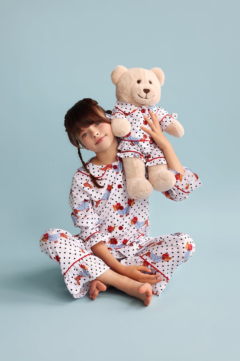 Luna Mia 'Chiara' Pyjama Set With Matching Teddy Bear - Image 5