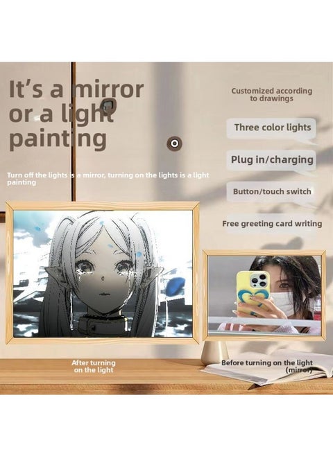 Beautiful Mirror Light Painting Buried Fulilian Peripheral Creative DIY Bedroom Atmosphere Fill Light-Specifications:jz 1049-11_usb 3-color on