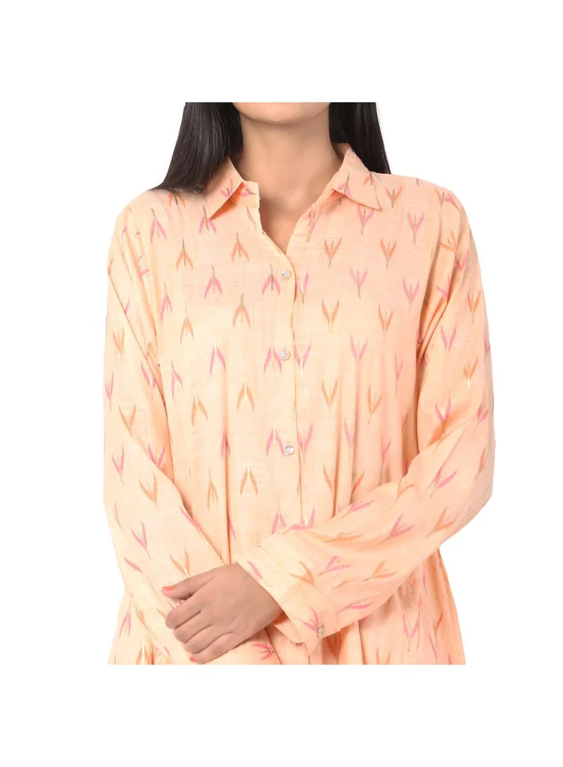 HANA & SARA PRINTED VISCOSE FORMAL ELEGANT CO-ORD SET FOR WOMENS ARABIC KAFTAN JALABIYA
