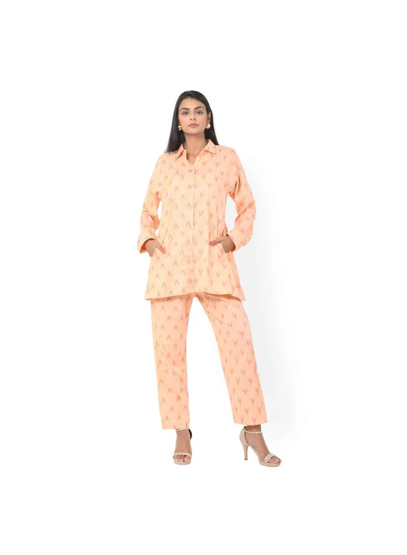 HANA & SARA PRINTED VISCOSE FORMAL ELEGANT CO-ORD SET FOR WOMENS ARABIC KAFTAN JALABIYA
