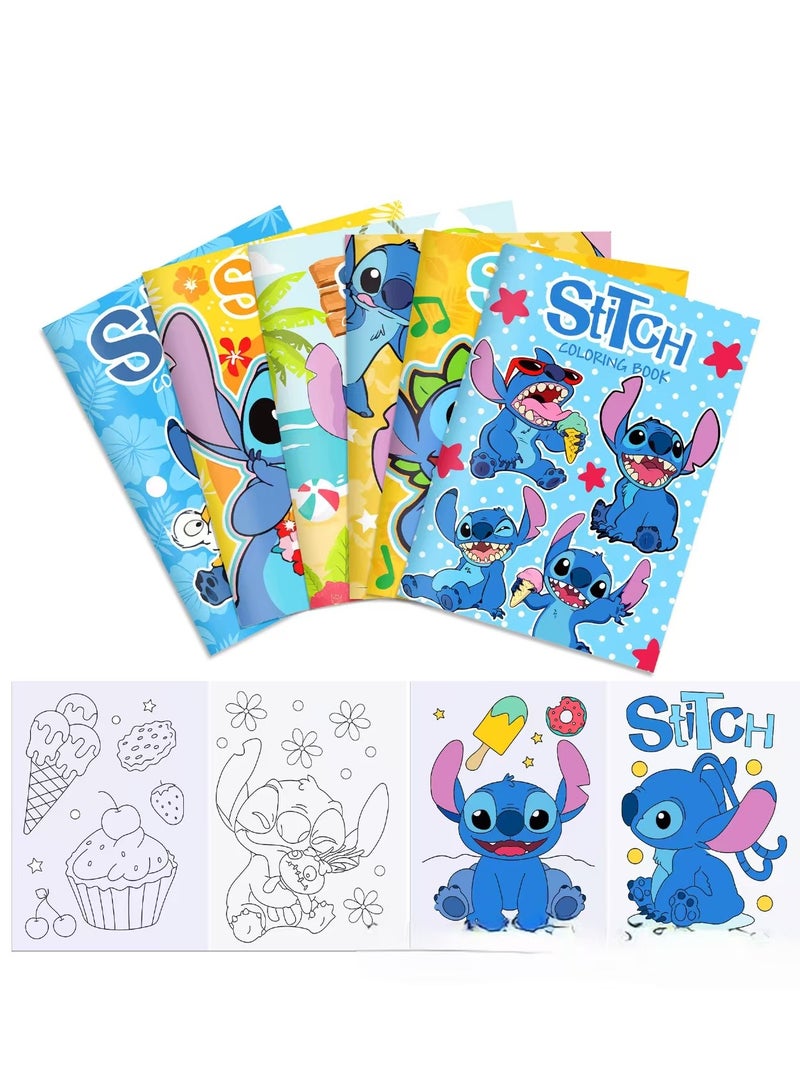 12-Piece Stitch Anime Coloring Book Set - Creative DIY Cartoon Doodle Art Kit, Vibrant Party Activity for Kids & Adults - Image 5