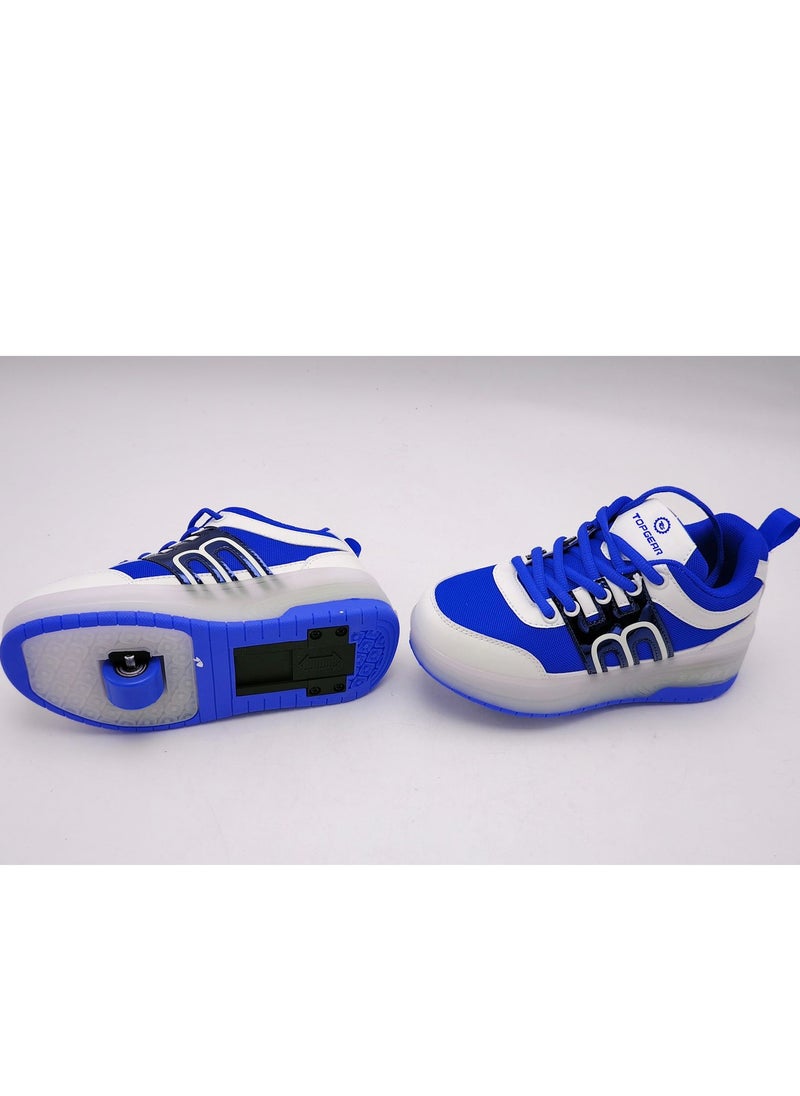 Top Gear Top Gear Kids Roller Skate TG 9003 – 2-in-1 with LED Light, PVC Wheels, Rubber Sole, Canvas Material – Fun & Stylish Skating for Kids  - Image 3