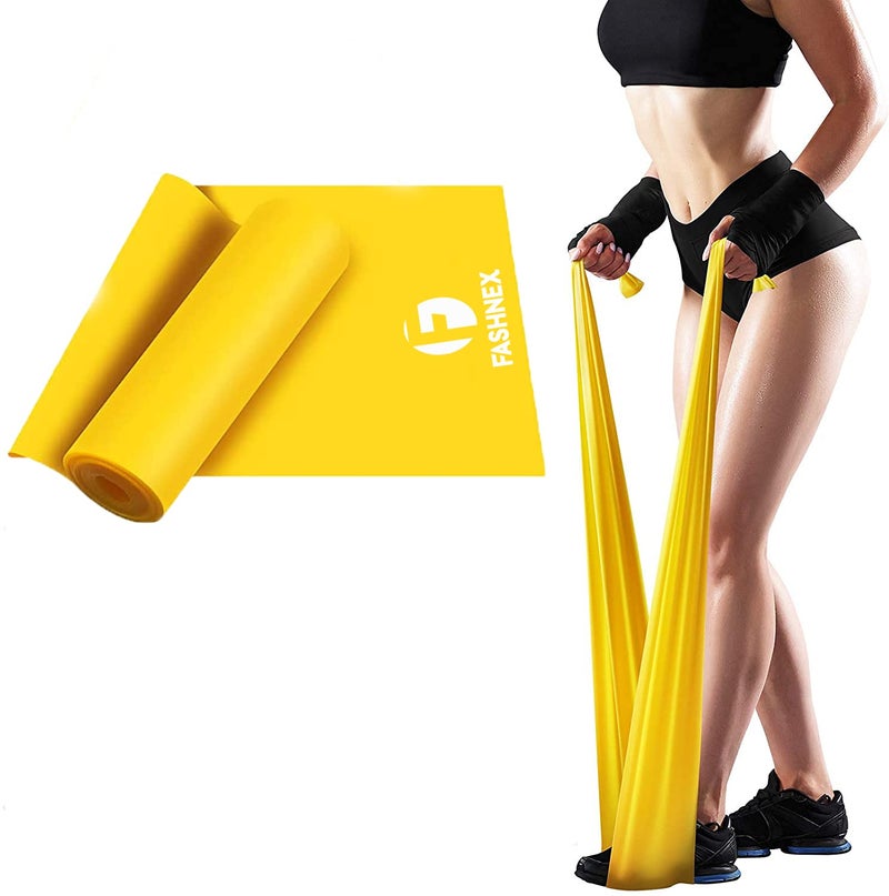 FASHNEX Natural Rubber Yoga Resistance Band - 1.5 Meters Therapy Band - Exercise Band For Gym, Workout, Yoga, Physical Therapy, Home Exercise Training For Women & Men, Medium Resistance Level - Image 4