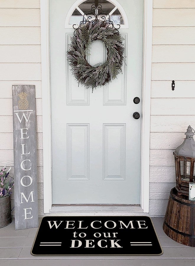 XAPEK Non-Slip Patio Door Mat - 30''x17'' Black Deck & Patio Accessories - Image 3