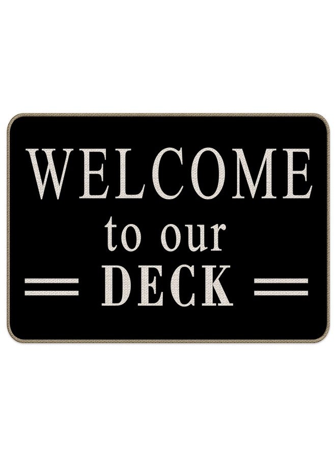 XAPEK Non-Slip Patio Door Mat - 30''x17'' Black Deck & Patio Accessories - Image 1