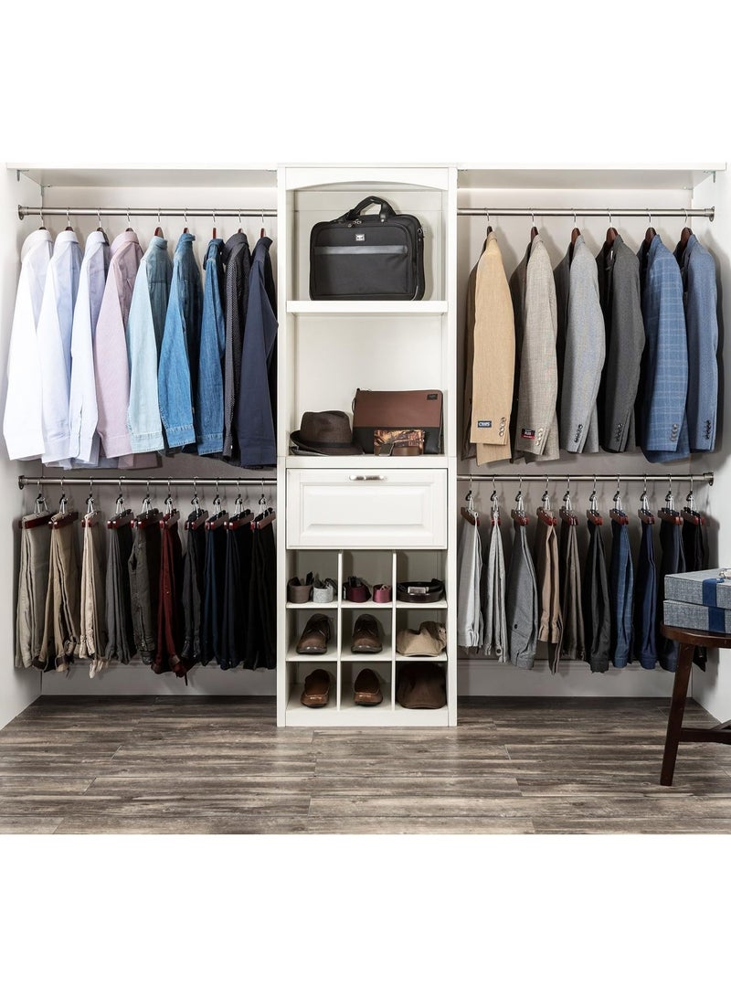 45cm wide wooden hanger with a wide shoulder - with a 360-degree rotating chrome hook - heavy-duty, non-slip clothes hanger that maintains the shape of the shoulders and can hold up to 10kg. (1) - Image 2