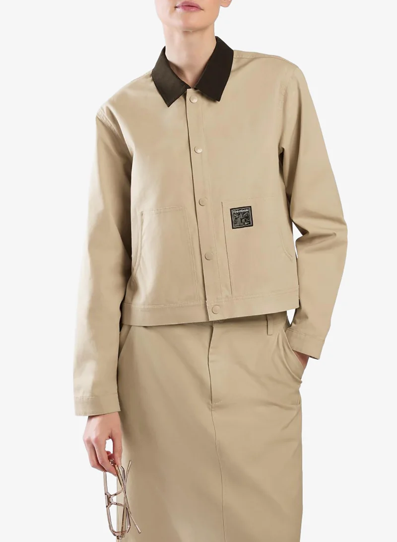 Reebok Canvas Cropped Jacket